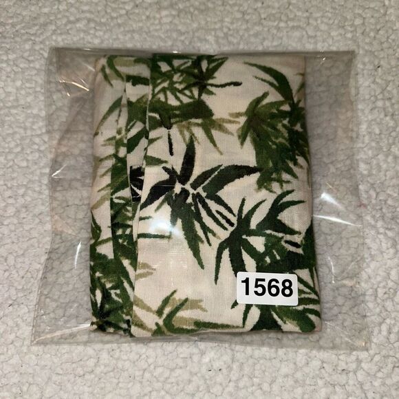 J. Jill Womens Linen Blend Button Back Tee Green Beige Tropical Palm Small EUC - Picture 11 of 11